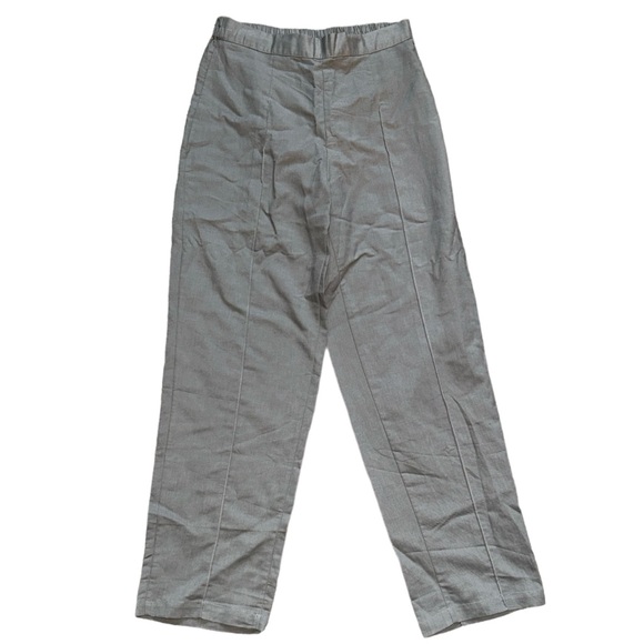 tara va gray flat front linen blend elastic waist pull on pants size medium - Picture 3 of 6